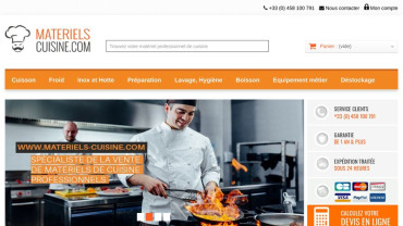 Page d'accueil du site : Matériels cuisine
