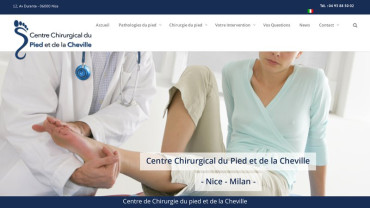 Page d'accueil du site : Centre chirurgical du pied