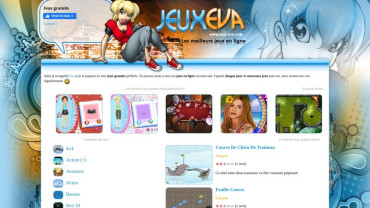 Page d'accueil du site : Jeux Eva