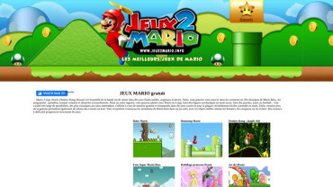 Page d'accueil du site : Jeuxetmario