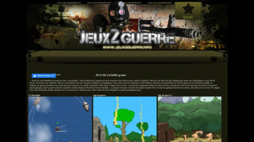 Page d'accueil du site : Jeux et guerre