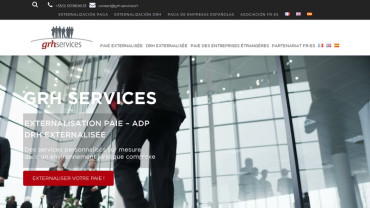 Page d'accueil du site : GRH Services