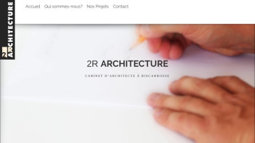 Page d'accueil du site : 2R Architecture