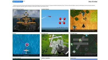 Page d'accueil du site : Jeux-avion