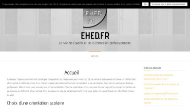Page d'accueil du site : EHED