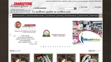 Page d'accueil du site : Charcuterie d'Auvergne
