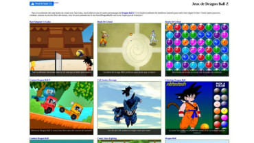 Page d'accueil du site : Jeux2dragonballz