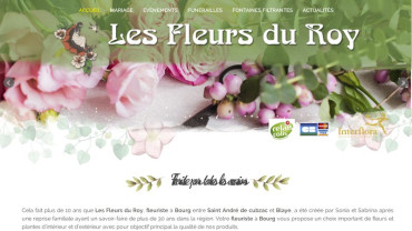 Page d'accueil du site : Les Fleurs du Roy