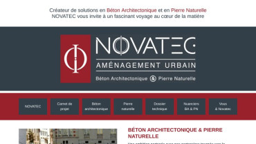 Page d'accueil du site : Novatec