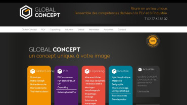 Page d'accueil du site : GL Concept