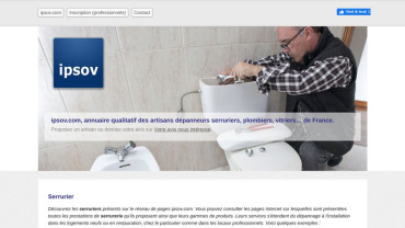 Page d'accueil du site : Ipsov