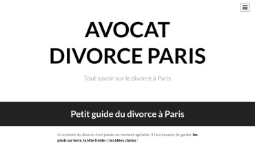 Page d'accueil du site : Avocat divorce à Paris