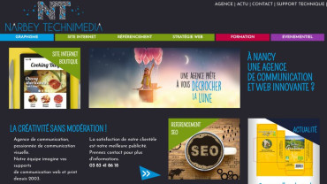 Page d'accueil du site : Narbey Technimedia