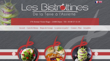 Page d'accueil du site : Les Bistrottines