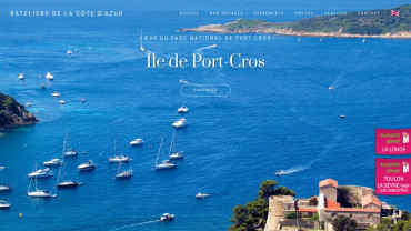 Page d'accueil du site : Bateliers de la Côte d’Azur
