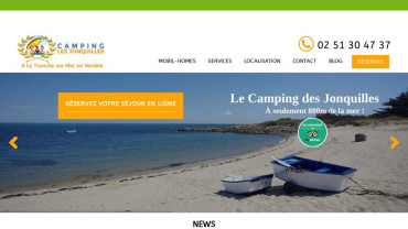 Page d'accueil du site : Camping les Jonquilles