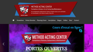Page d'accueil du site : Method Acting Center