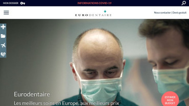 Page d'accueil du site : Eurodentaire