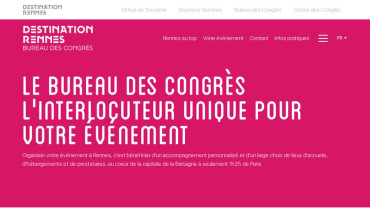 Page d'accueil du site : Rennes Congrès
