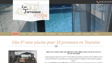 Page d'accueil du site : Les Terrasses d'Azay