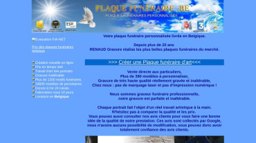 Page d'accueil du site : Plaque Funeraire