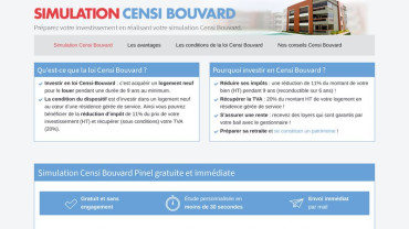 Page d'accueil du site : Simulation Censi Bouvard 
