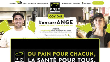 Page d'accueil du site : Boulangerie Ange