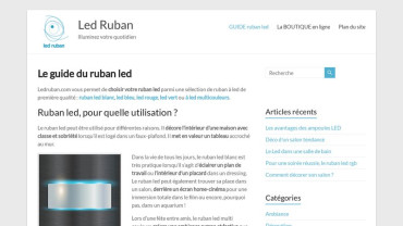 Page d'accueil du site : Led Ruban