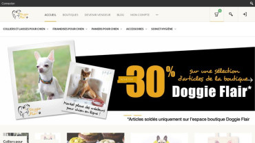 Page d'accueil du site : Doggie Flair