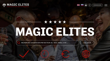 Page d'accueil du site : Magic Elites
