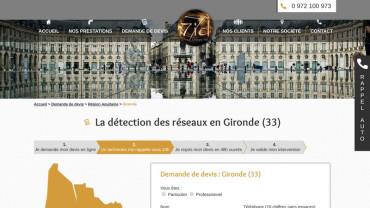Page d'accueil du site : 7id Réseaux Gironde