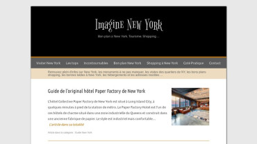 Page d'accueil du site : Imagine New York