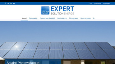 Page d'accueil du site : Expert Solution Energie