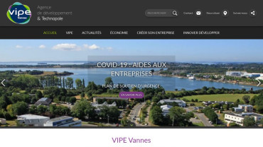 Page d'accueil du site : Vipe Vannes