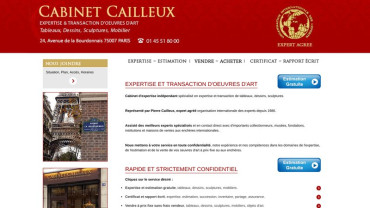 Page d'accueil du site : Cabinet Cailleux