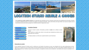 Page d'accueil du site : Location à Cannes