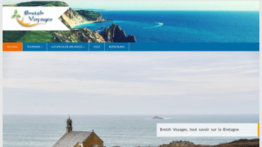 Page d'accueil du site : Breizh Voyages