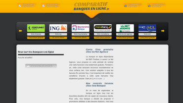 Page d'accueil du site : Comparatif Banques en Ligne