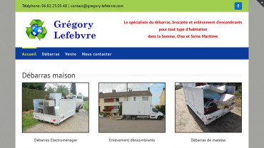 Page d'accueil du site : Grégory Lefebvre
