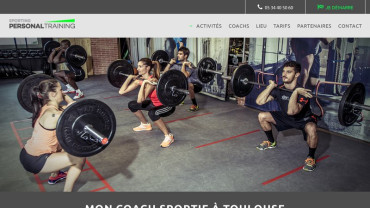 Page d'accueil du site : Sporting Personal Training