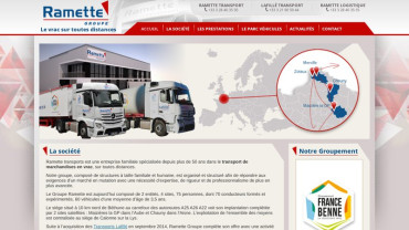 Page d'accueil du site : Groupe Ramette