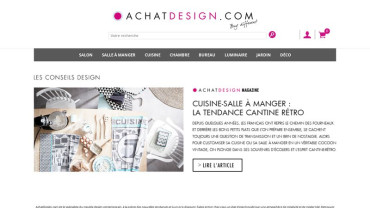Page d'accueil du site : Achat Design