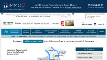 Page d'accueil du site : Bordeauximmo9