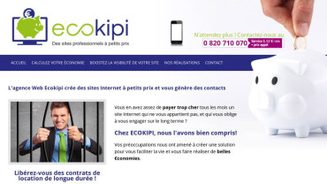 Page d'accueil du site : Ecokipi 