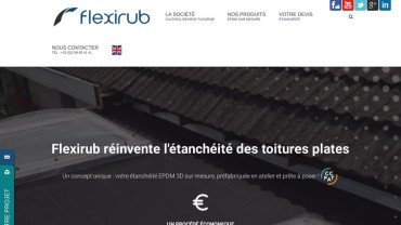 Page d'accueil du site : Flexirub