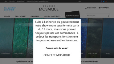 Page d'accueil du site : Concept Mosaique