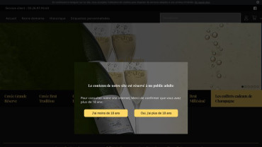 Page d'accueil du site : Champagne Jean Hanotin