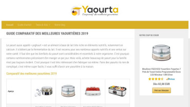 Page d'accueil du site : Yaourta