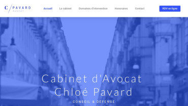 Page d'accueil du site : Chloé PAVARD