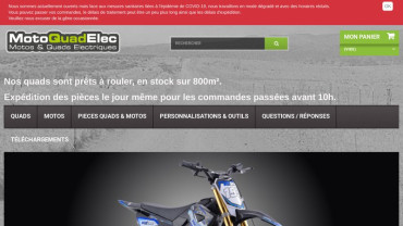 Page d'accueil du site : Moto Quad Elec